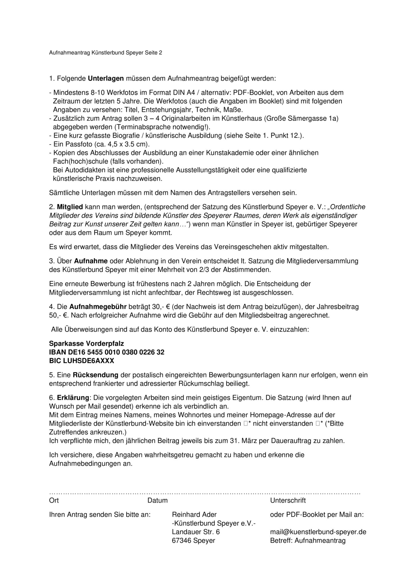 Künstlerbund Speyer Aufnahmeantrag_Seite02a